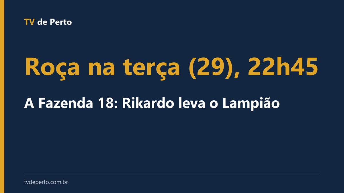 Arte do TV de Perto: A Fazenda 18: Rikardo leva o Lampião
