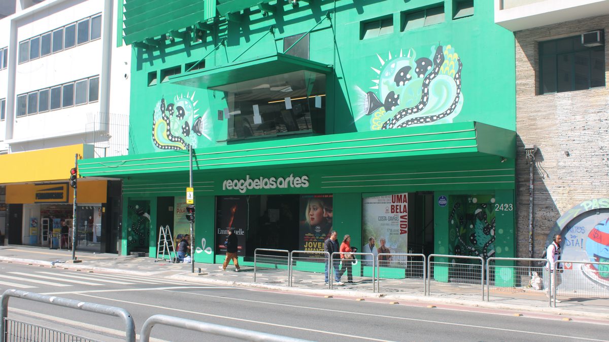 Fachada do Cine Belas Artes, cinema de rua em São Paulo, em 2025