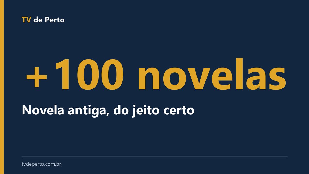 Arte do TV de Perto: Novela antiga, do jeito certo