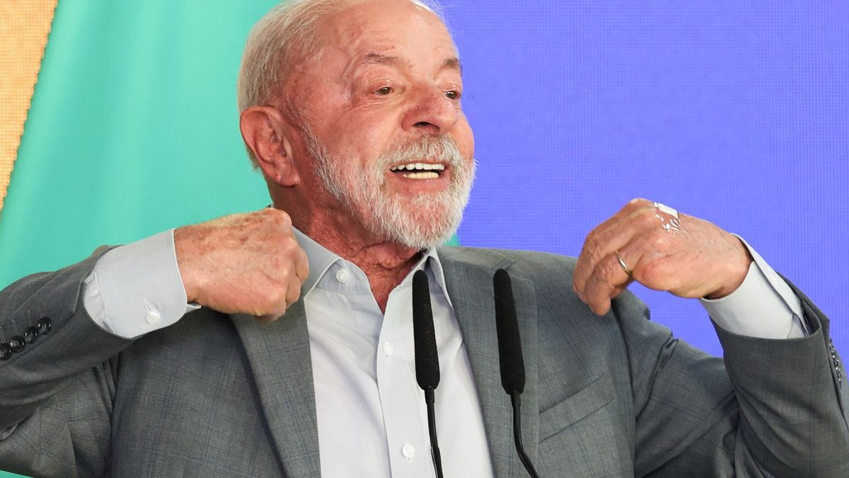 O presidente Luiz Inácio Lula da Silva discursa em cerimônia em Brasília